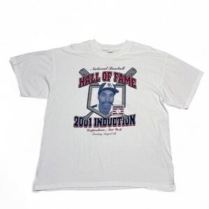 Vintage 2001 MLB Hall of Fame induction Dave Winfield tee white XL mens Padres